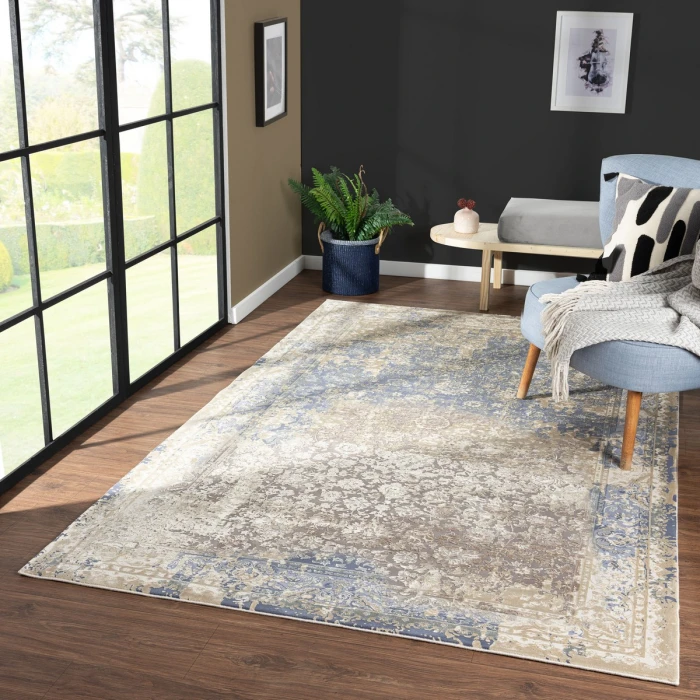 Rugs Town Blue 82122 7 ft. 9 in. X 9 ft. 9 in. Rect. Rug