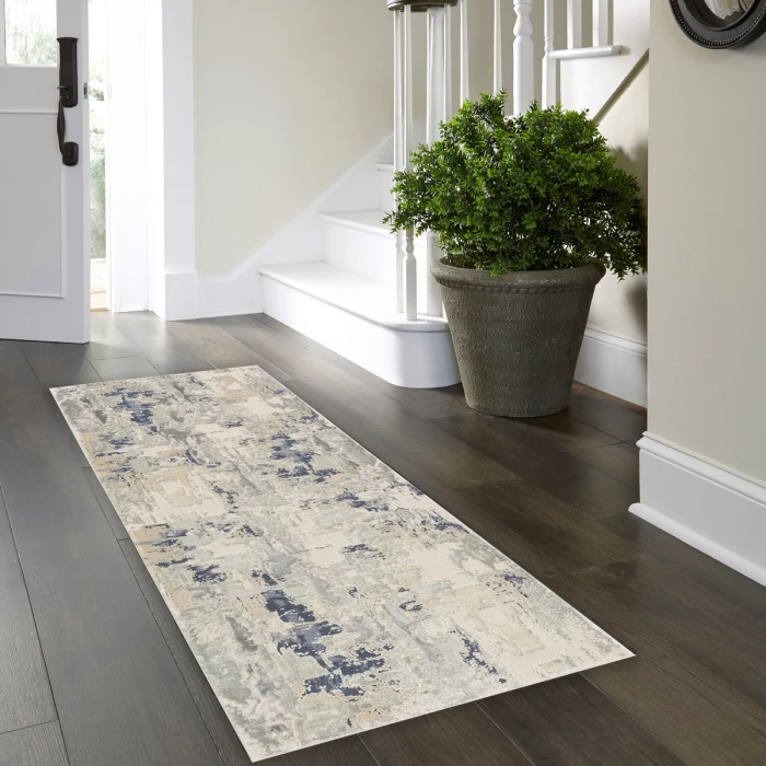 LR Home Cheshire Blue 82128 2 ft. 6 in. X 8 ft. Rect. Rug