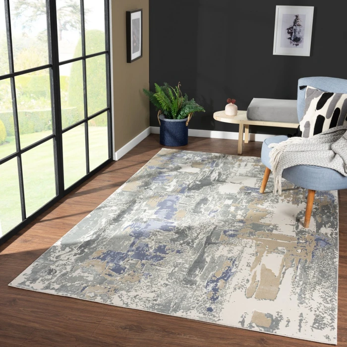 Rugs Town Blue 82128 7 ft. 9 in. X 9 ft. 9 in. Rect. Rug