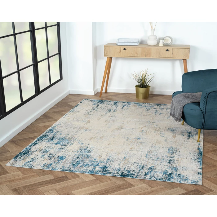 LR Home CHESHIRE 82316 Blue/ Gray 2' X 3' Rect. Rug
