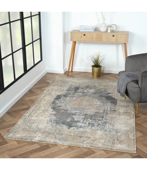 LR Home Cheshire Beige CHESH 4ft. x 6ft. Rectangle Rug