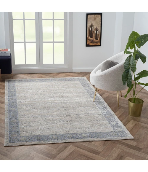 LR Home CHESHIRE 82406 Blue/ Beige 2' X 3' Rect. Rug