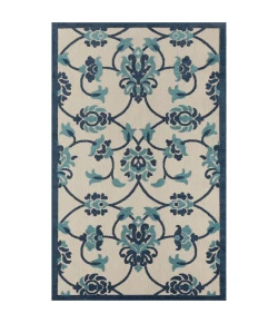 LR Home Copa Cabana 81813 Blue 5' X 8' Rect. Rug