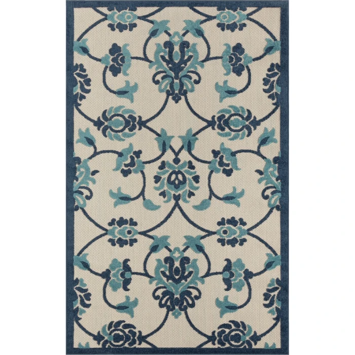 Rugs Town Cabana 81813 Blue 5' X 8' Rect. Rug