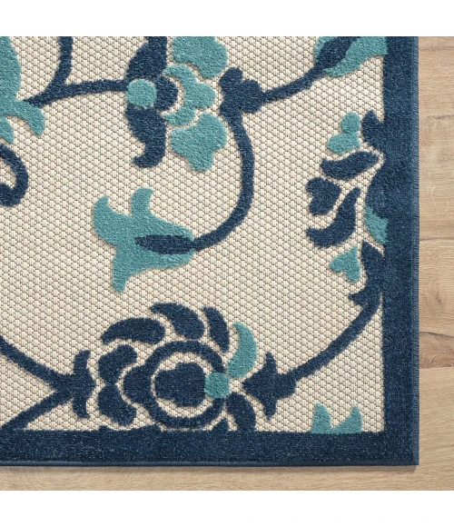 LR Home Copa Cabana 81813 Blue 3'6" X 5'6 Rect. Rug