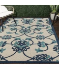 LR Home Copa Cabana 81813 Blue 3'6" X 5'6 Rect. Rug