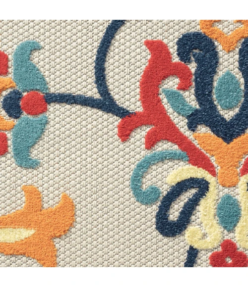 LR Home Copa Cabana 81814 Orange/ Multi 5' X 8' Rect. Rug