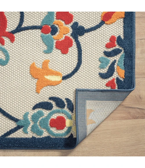 LR Home Copa Cabana 81814 Orange/ Multi 5' X 8' Rect. Rug