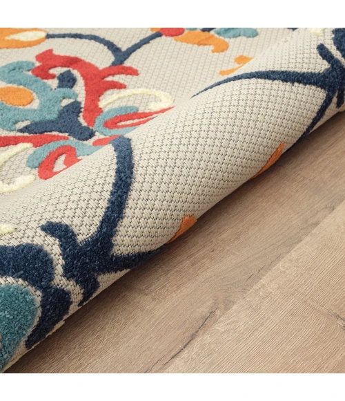 LR Home Copa Cabana 81814 Orange/ Multi 5' X 8' Rect. Rug