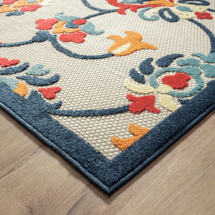 Rugs Town Cabana 81814 Orange/ Multi 5' X 8' Rect. Rug