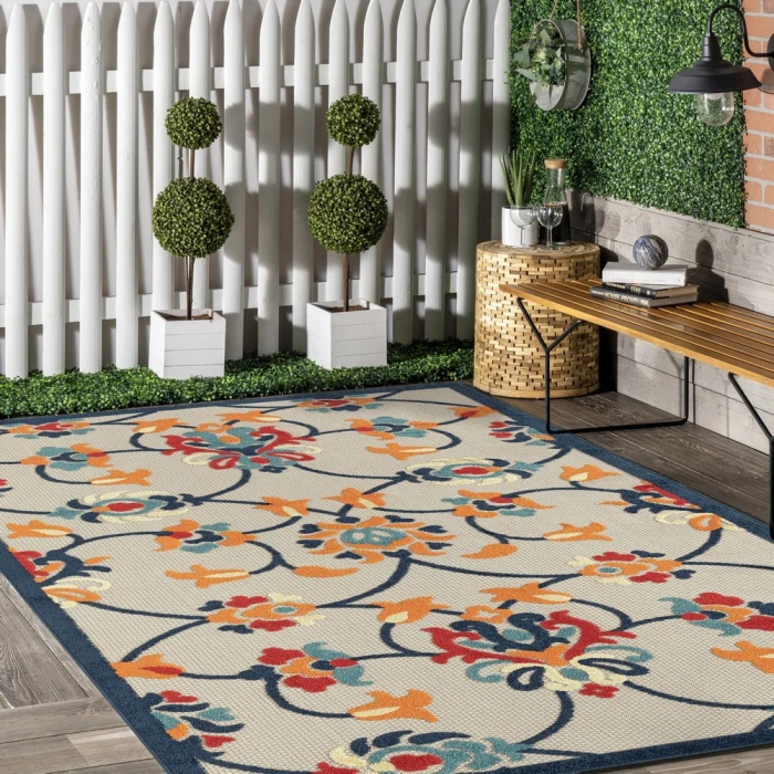 Rugs Town Cabana 81814 Orange/ Multi 5' X 8' Rect. Rug