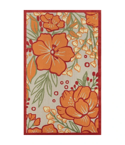 LR Home Copa Cabana 81820 Orange 5' X 8' Rect. Rug