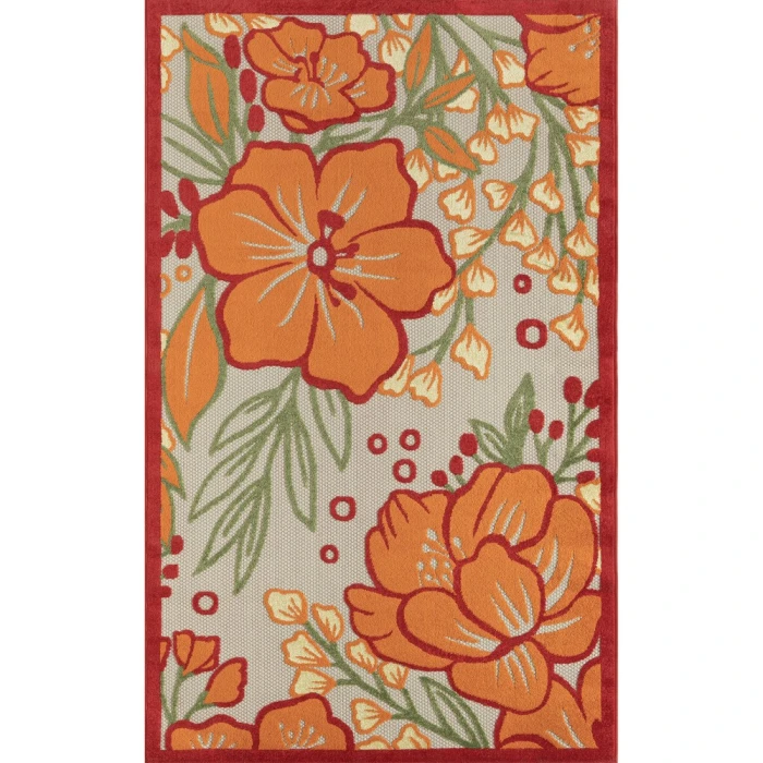 Rugs Town Cabana 81820 Orange 5' X 8' Rect. Rug