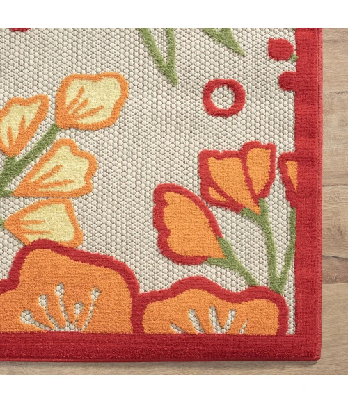 LR Home Copa Cabana 81820 Orange 5' X 8' Rect. Rug