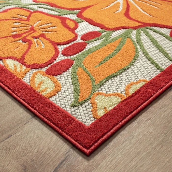 Rugs Town Cabana 81820 Orange 5' X 8' Rect. Rug