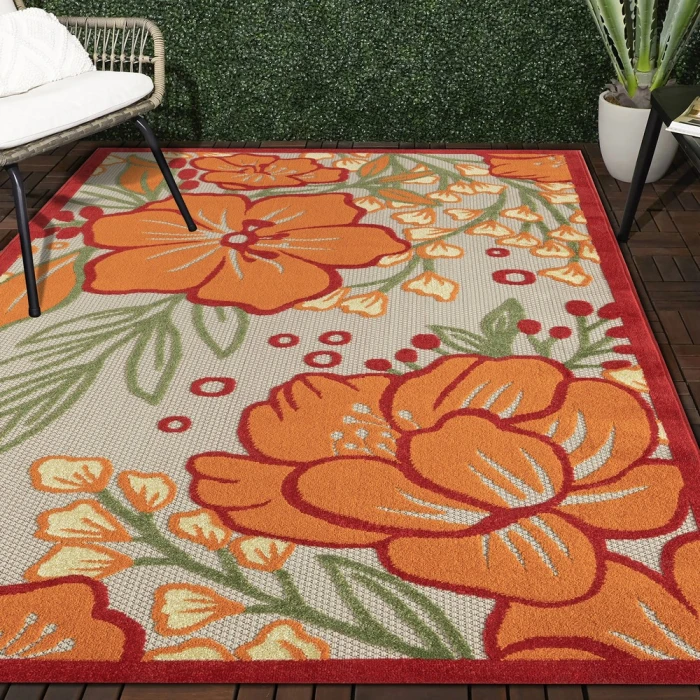 Rugs Town Cabana 81820 Orange 5' X 8' Rect. Rug