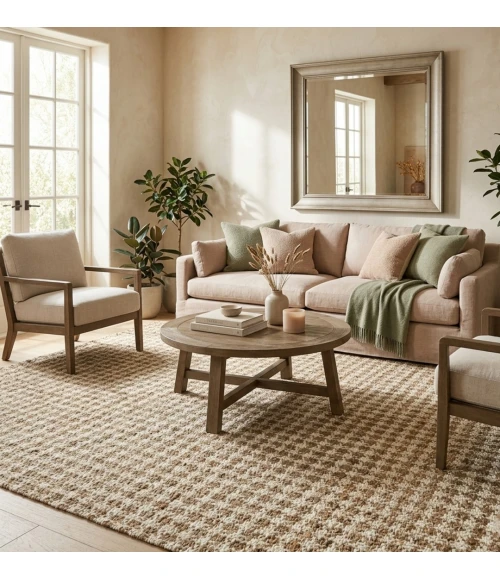Rugs Town Coralis Tan Glorieta 7ft.9in. x 9ft.9in. Rect. Rug