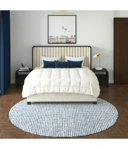 LR Home Criss Cross Blue CRISS 8ft. Round Rug