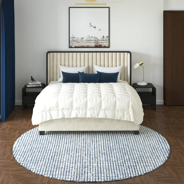 Rugs Town Cross Blue CRISS 8ft. Round Rug