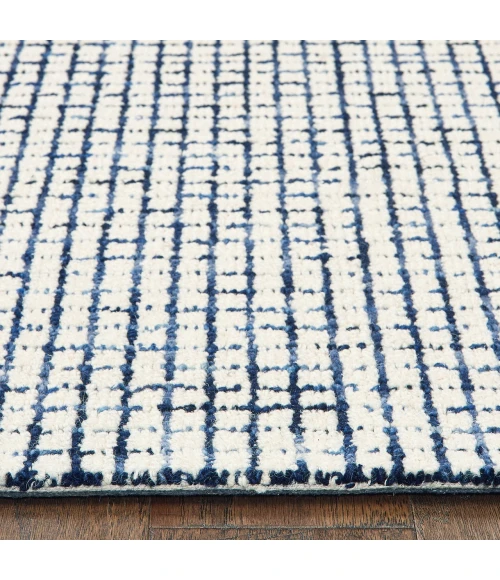 LR Home Criss Cross Blue CRISS 4ft. x 6ft. Rectangle Rug