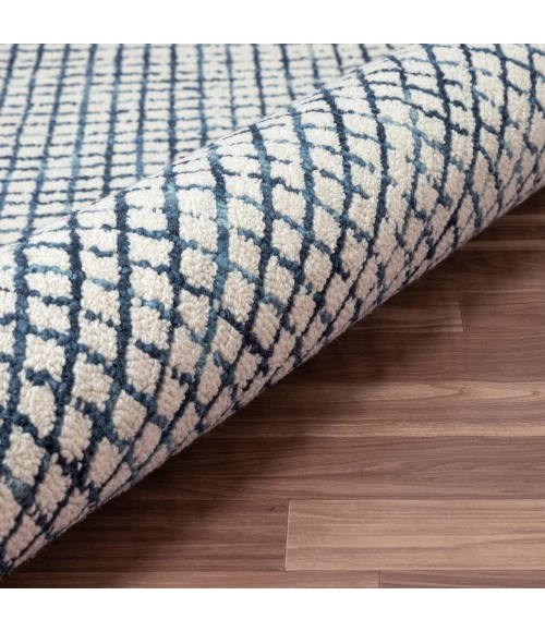 LR Home Criss Cross Blue CRISS 6ft. Round Rug