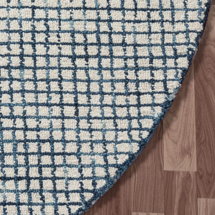 Rugs Town Cross Blue CRISS 8ft. Round Rug
