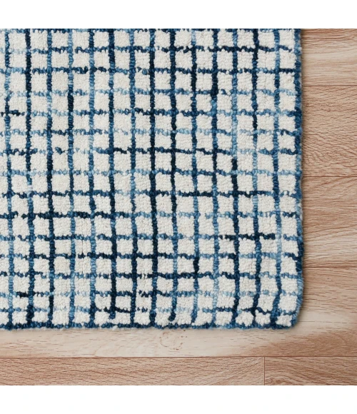 LR Home Criss Cross Navy/Ivory 81295 5 ft. X 7 ft. 9 in. Rect. Rug