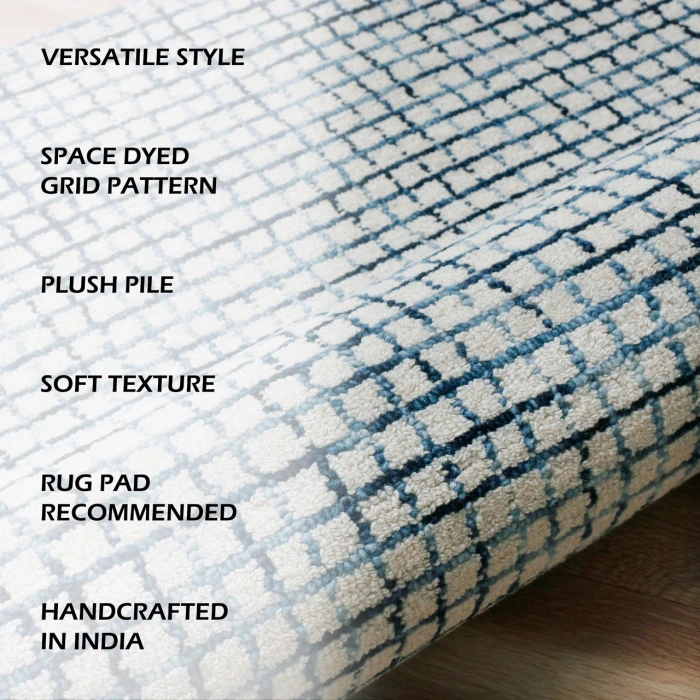 Rugs Town Cross Blue CRISS 8ft. Round Rug