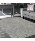 LR Home Criss Cross Navy/Ivory 81295 5 ft. X 7 ft. 9 in. Rect. Rug