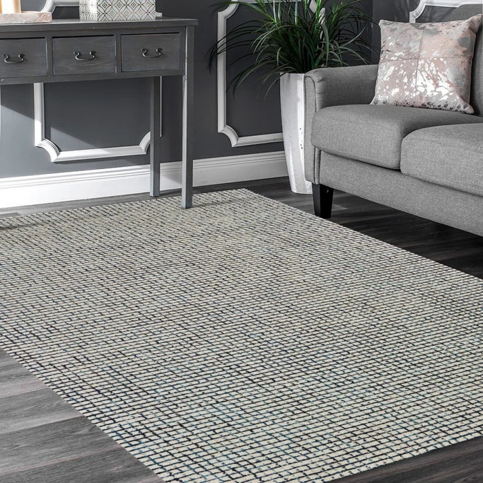 Rugs Town Cross Navy/Ivory 81295 10 ft. X 14 ft. Rect. Rug