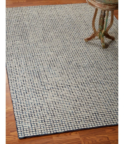 LR Home Criss Cross Navy/Ivory 81295 5 ft. X 7 ft. 9 in. Rect. Rug