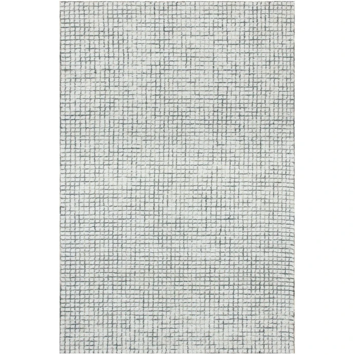 LR Home Criss Cross Gray/Ivory 81296 7 ft. 9 in. X 9 ft. 9 in. Rect. Rug