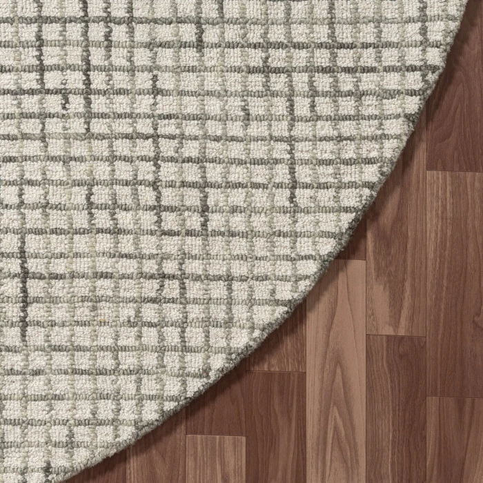 Rugs Town Cross Gray CRISS 8ft. Round Rug
