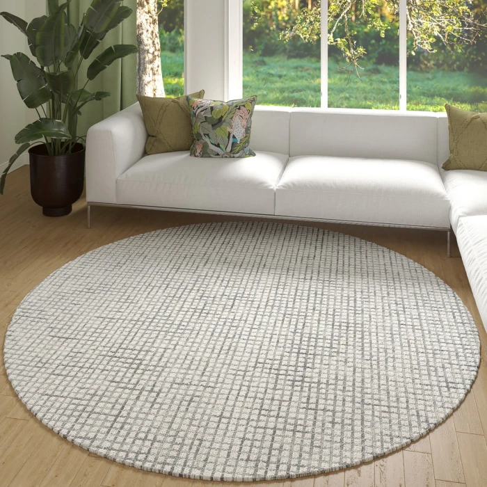 Rugs Town Cross Gray CRISS 8ft. Round Rug