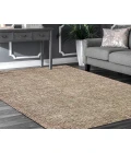 LR Home CRISS CROSS 81300 Brown/ Red 9' X 12' Rect. Rug