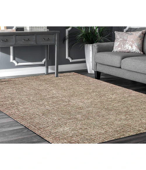 LR Home CRISS CROSS 81300 Brown/ Red 9' X 12' Rect. Rug