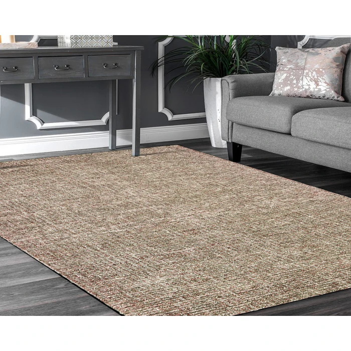 LR Home CRISS CROSS 81300 Brown/ Red 9' X 12' Rect. Rug