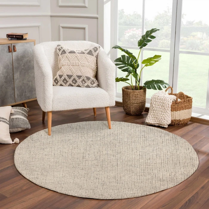 Rugs Town Cross Brown CRISS 8ft. Round Rug