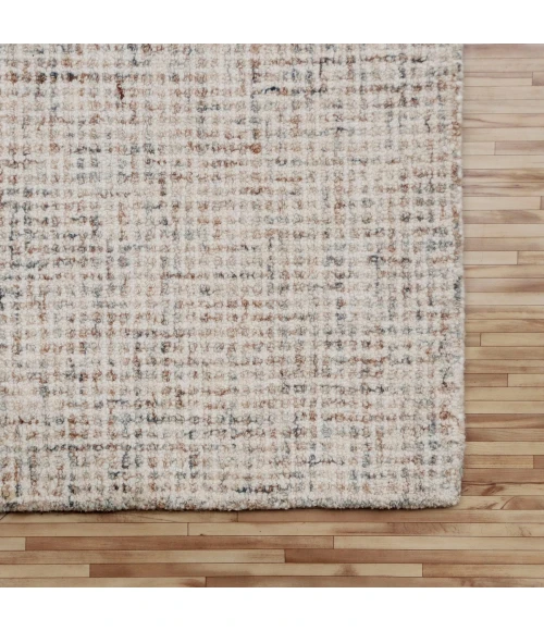 LR Home Criss Cross Rust/Beige 82200 7 ft. 9 in. X 9 ft. 9 in. Rect. Rug