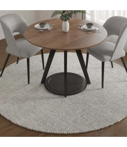 LR Home Criss Cross Blue CRISS 8ft. Round Rug