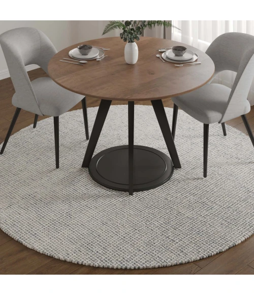 LR Home Criss Cross Blue CRISS 6ft. Round Rug