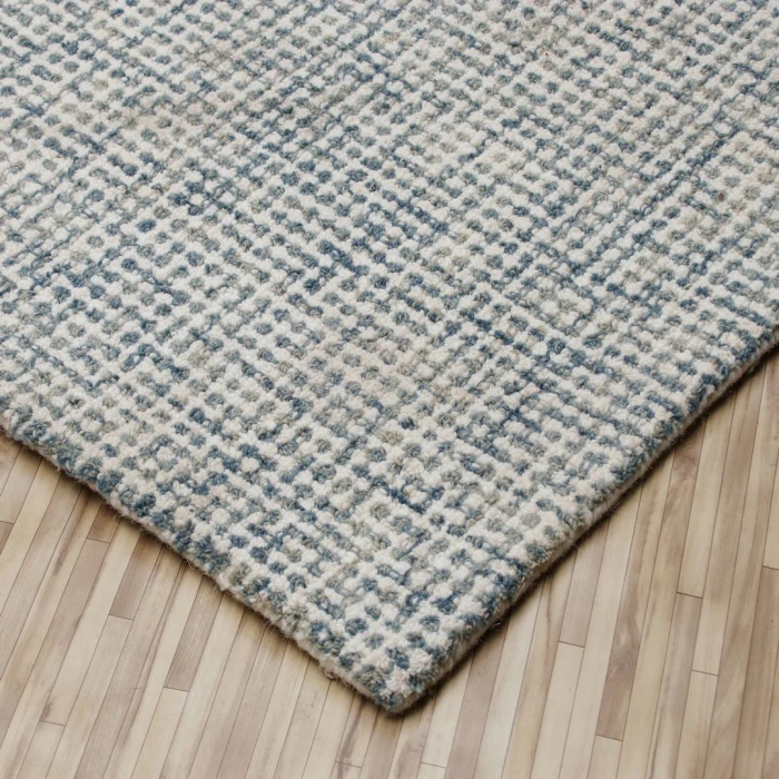 LR Home Criss Cross Blue Malibu 6ft. x 9ft. Rect. Rug