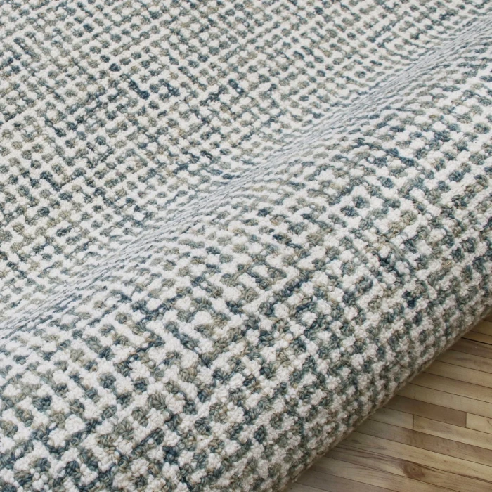 LR Home Criss Cross Blue Malibu 6ft. x 9ft. Rect. Rug