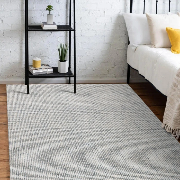 LR Home Criss Cross Blue Malibu 6ft. x 9ft. Rect. Rug