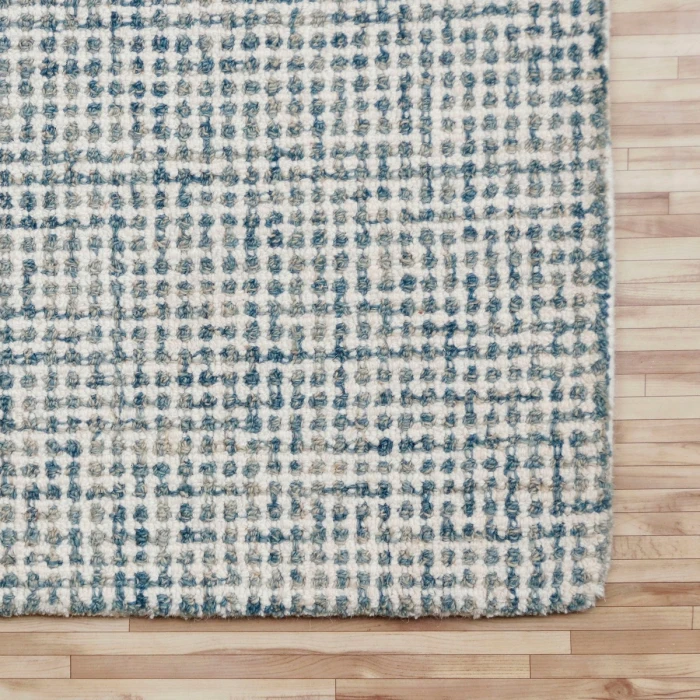 Rugs Town Cross Teal/Cream 82202 2 ft. 6 in. X 8 ft. Rect. Rug