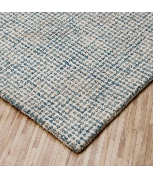 LR Home Criss Cross Teal/Cream 82202 5 ft. X 7 ft. 9 in. Rect. Rug