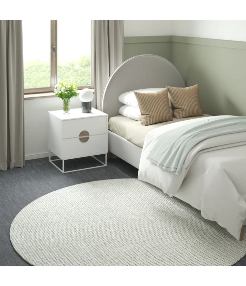 LR Home Criss Cross Green CRISS 8ft. Round Rug