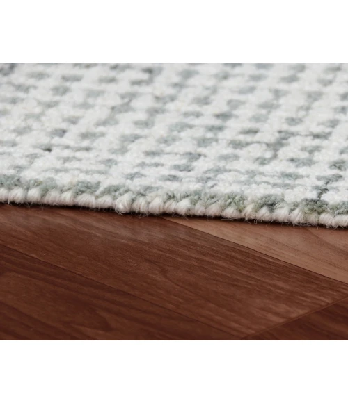 LR Home Criss Cross Green/ Ivory 82376 5 ft. X 7 ft. 9 in. Rect. Rug