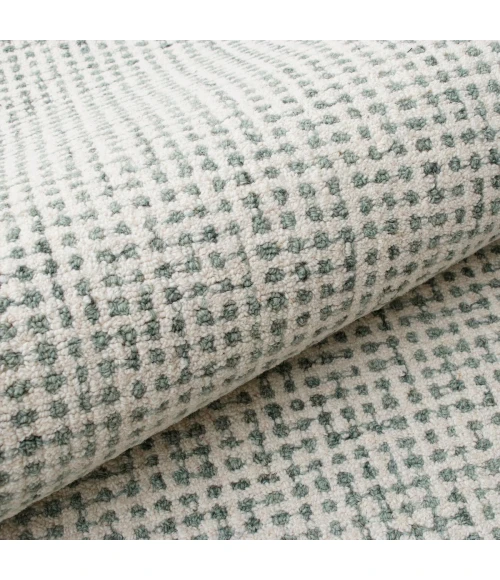 LR Home Criss Cross Green/ Ivory 82376 5 ft. X 7 ft. 9 in. Rect. Rug