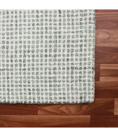 LR Home Criss Cross Green/ Ivory 82376 5 ft. X 7 ft. 9 in. Rect. Rug